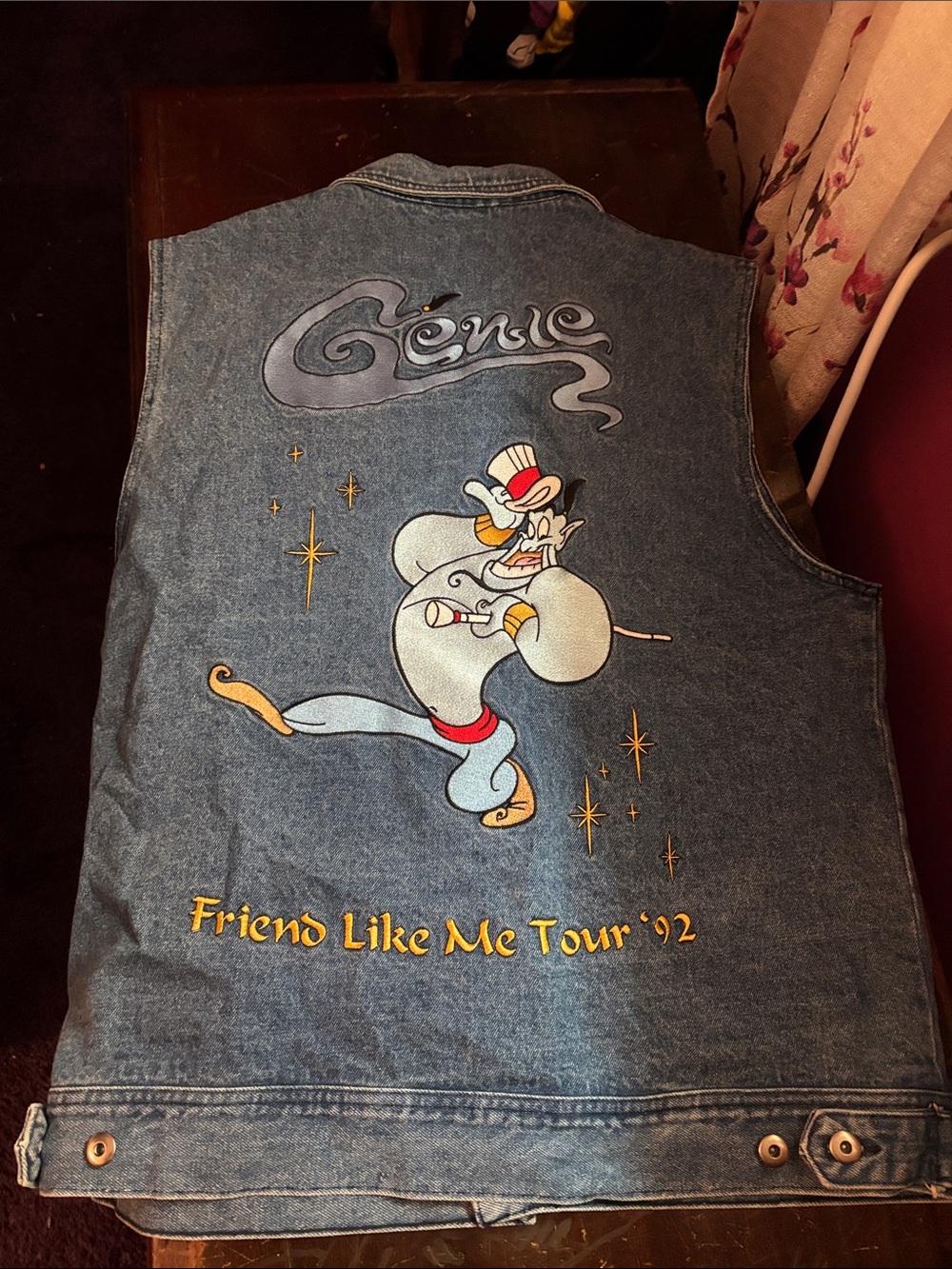 Disney Light Blue Denim Jacket with Subtle Embroidery